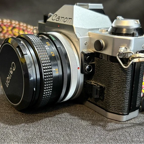 Canon AE-1 Program 35mm SLR Film Camera with 50mm Lens Kit, Tested and Working!